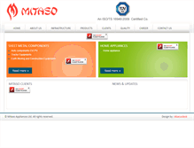 Tablet Screenshot of mitasoappliances.com